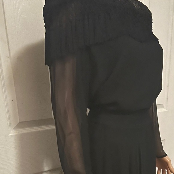 Diane Freis 2 Piece 100% Silk Tassels Blinged Top with 2 layers Flared Skirt - Picture 11 of 14